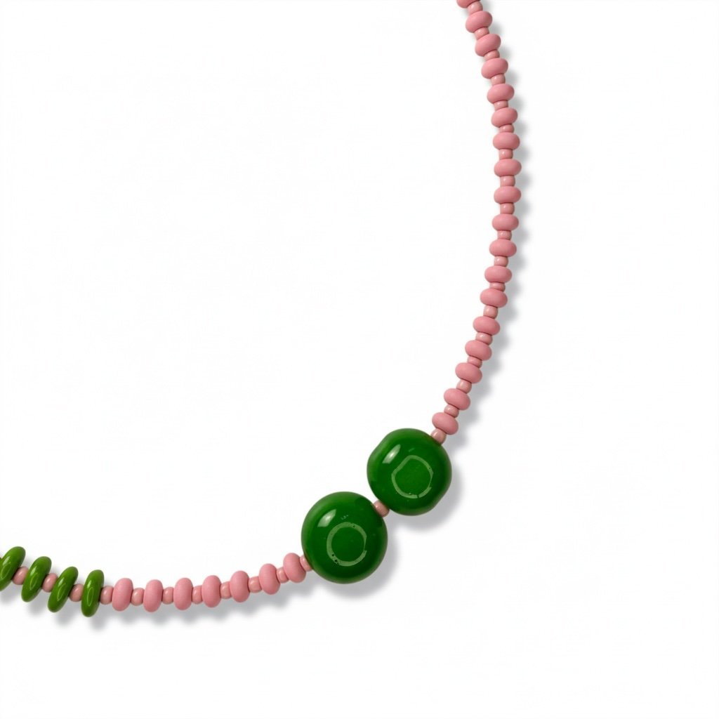 Green and Pink Necklace 1