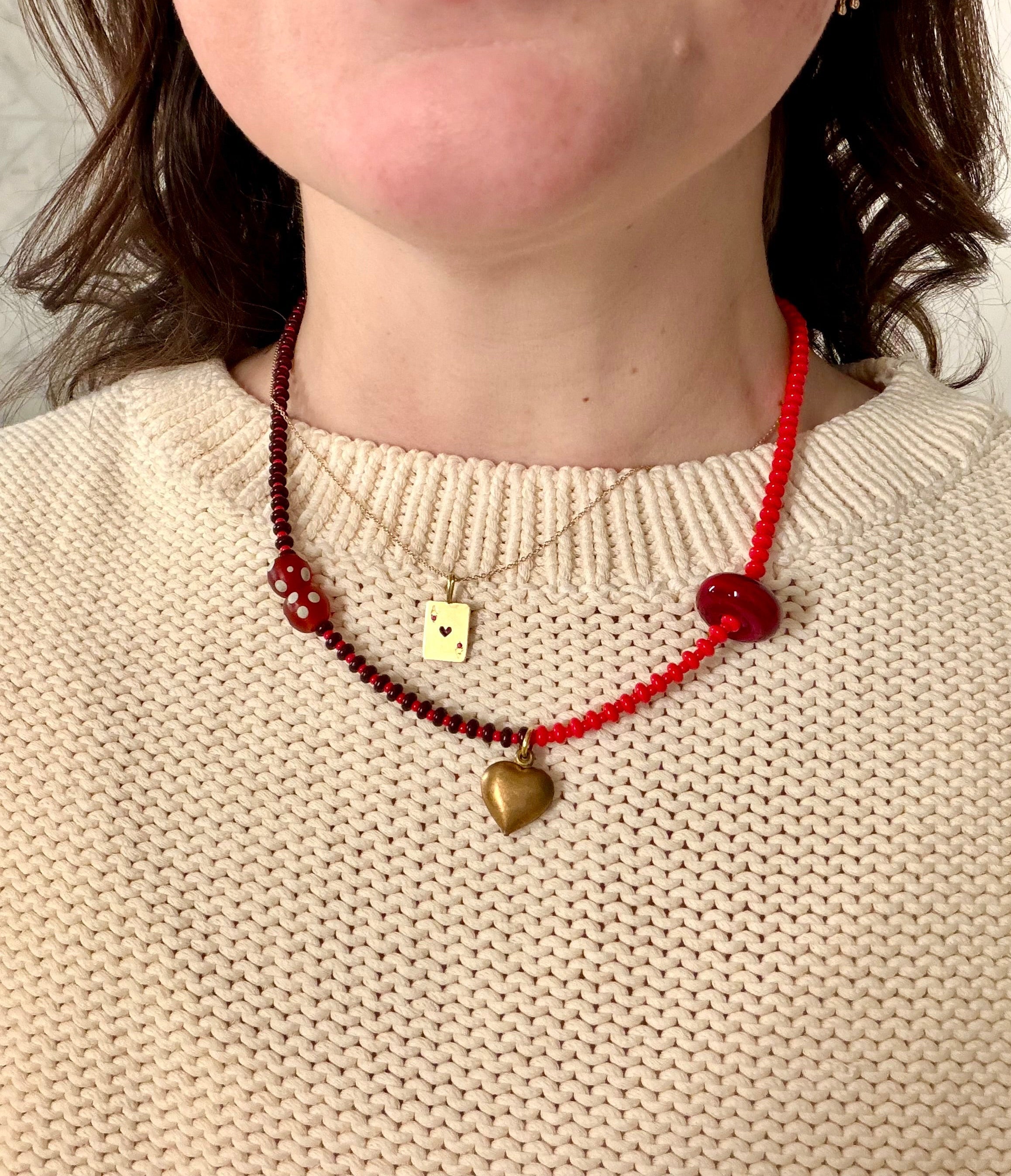 Red heart necklace