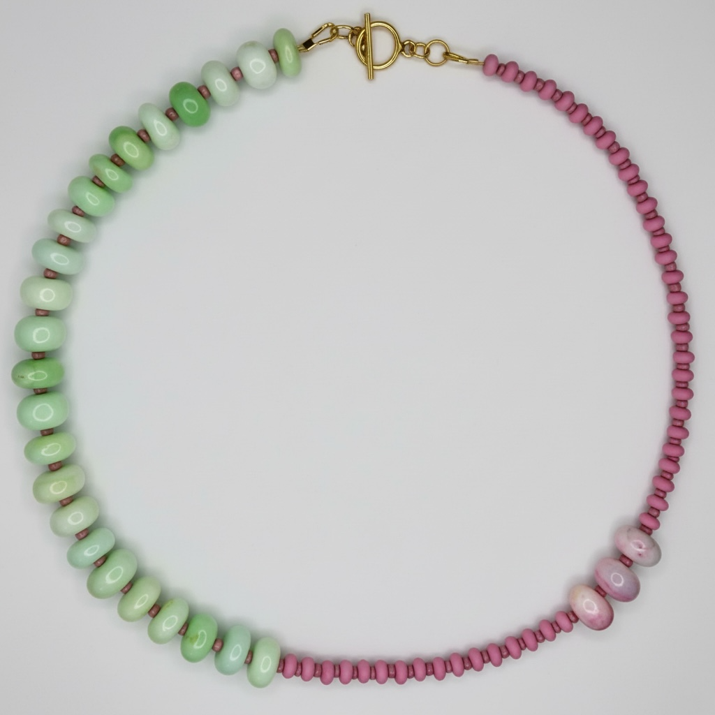 Pink and Green Necklace 2