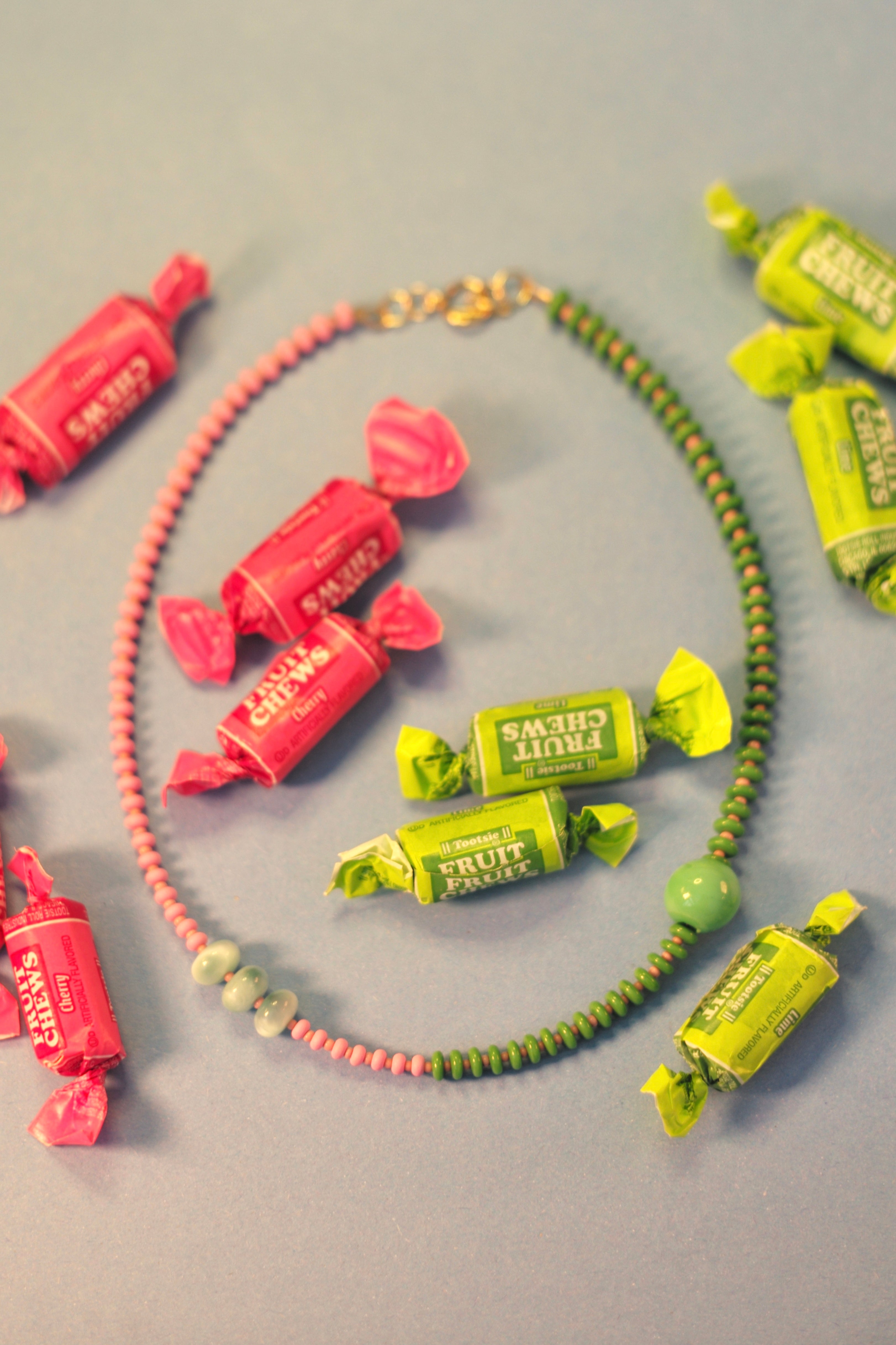 Pink and Green Necklace