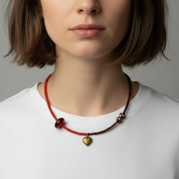 Red heart necklace